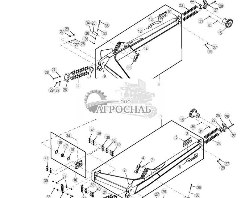 Трубопроводы цилиндра наклона, комплект механического поворотного отвала - ST947615 261.jpg